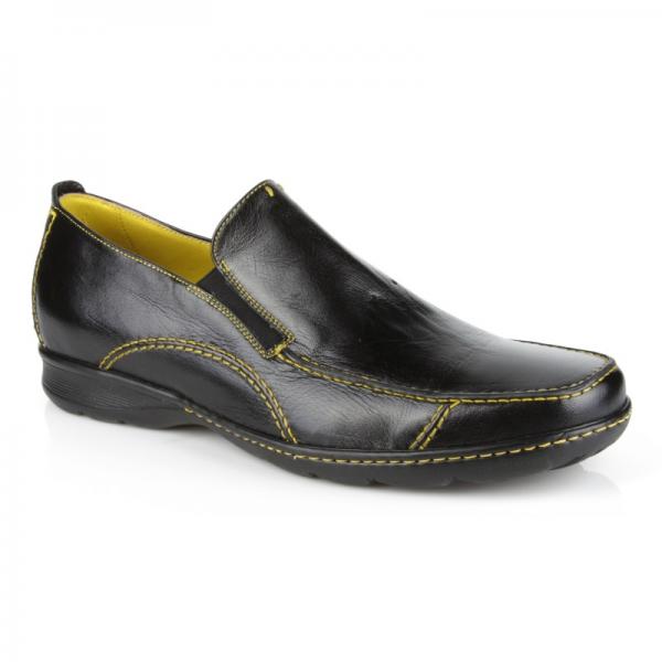 Michael Toschi Hover 2 Loafers Black / Yellow Stitch Image