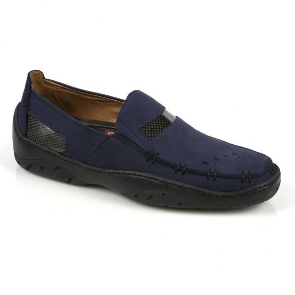 Michael Toschi Mach Driving Shoes Navy Nubuck Image