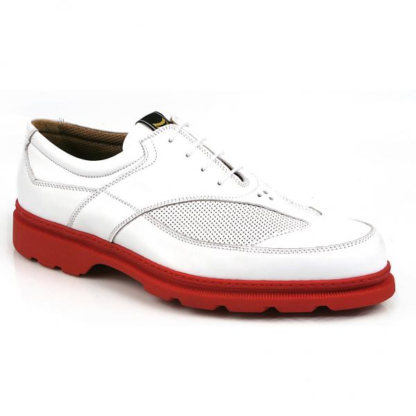 Michael Toschi G3 Golf Shoes White/Red Sole Image