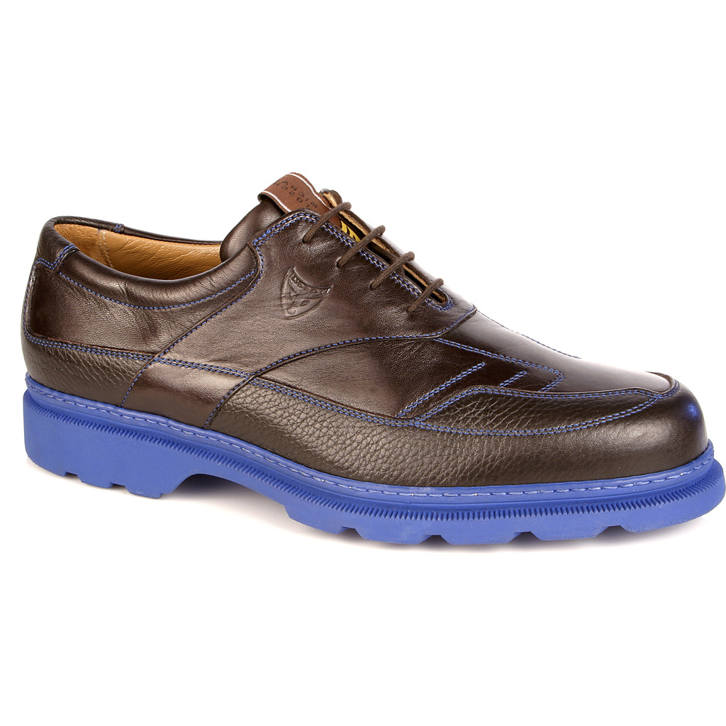 Michael Toschi G4 Golf Shoes Chocolate / Blue Sole Image