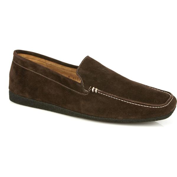 Michael Toschi Matina House Shoes Chocolate Suede Image