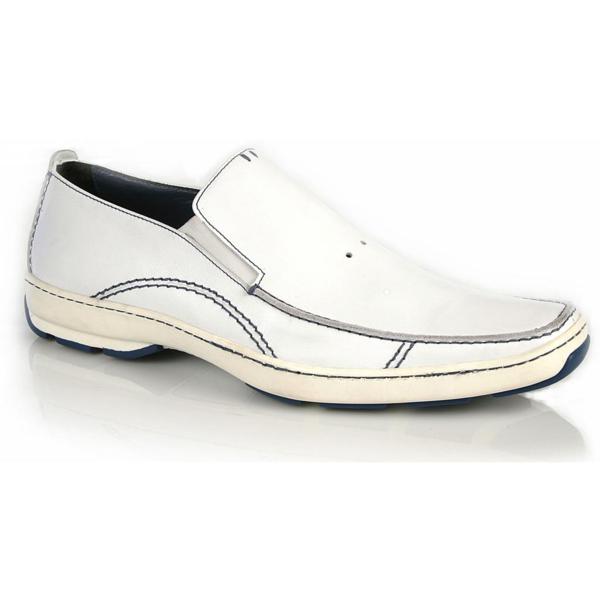Michael Toschi SUV2 Casual Loafers White / Blue Sole Image