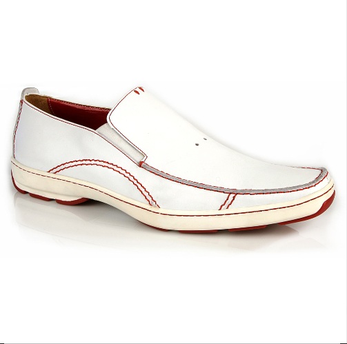 Michael Toschi SUV2 Casual Loafers White/Red Sole Image