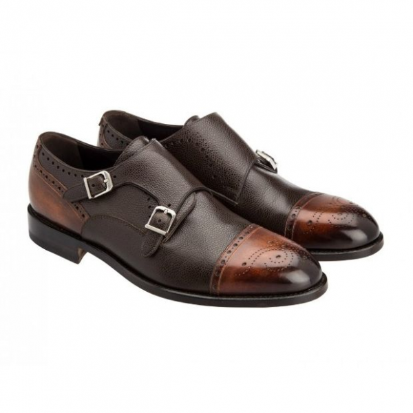 Moreschi 041779B Double Monk Strap Brown (SPECIAL ORDER) Image
