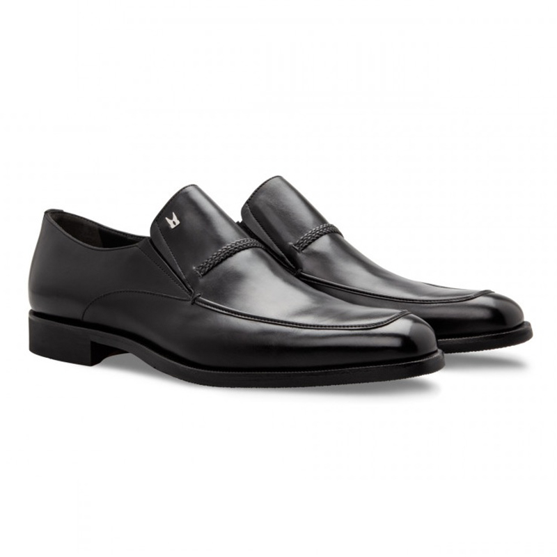 Moreschi 043148 Calfskin Loafer Shoes Black Image