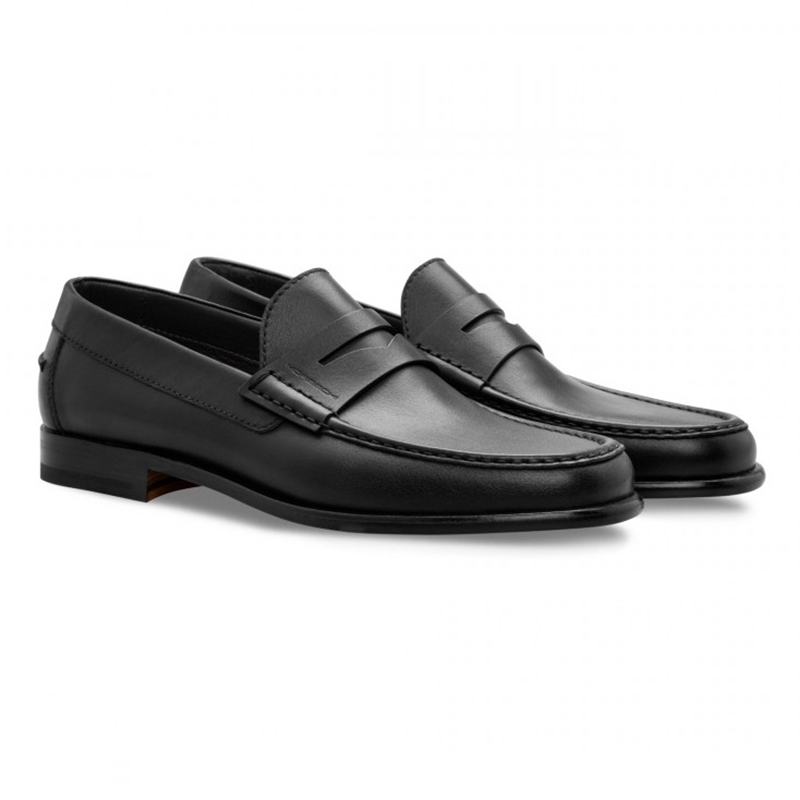 Moreschi 043167 Calfskin Loafer Shoes Black Image