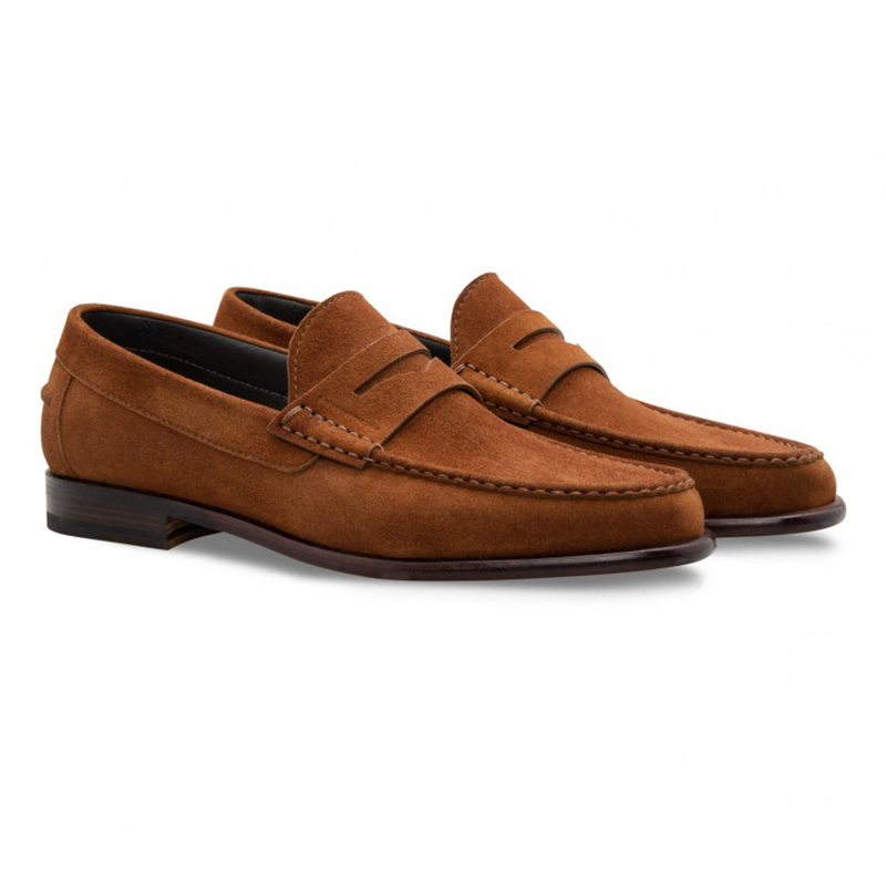 Moreschi 043167A Suede Loafer Shoes Light Brown Image