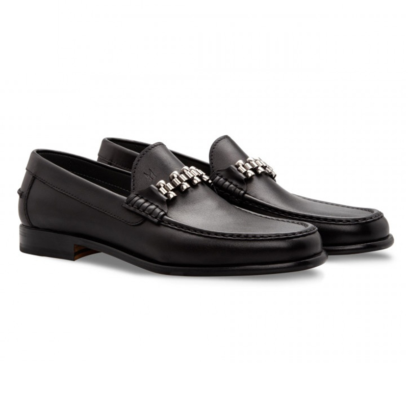 Moreschi 043170 Calfskin Loafer Shoes Black Image