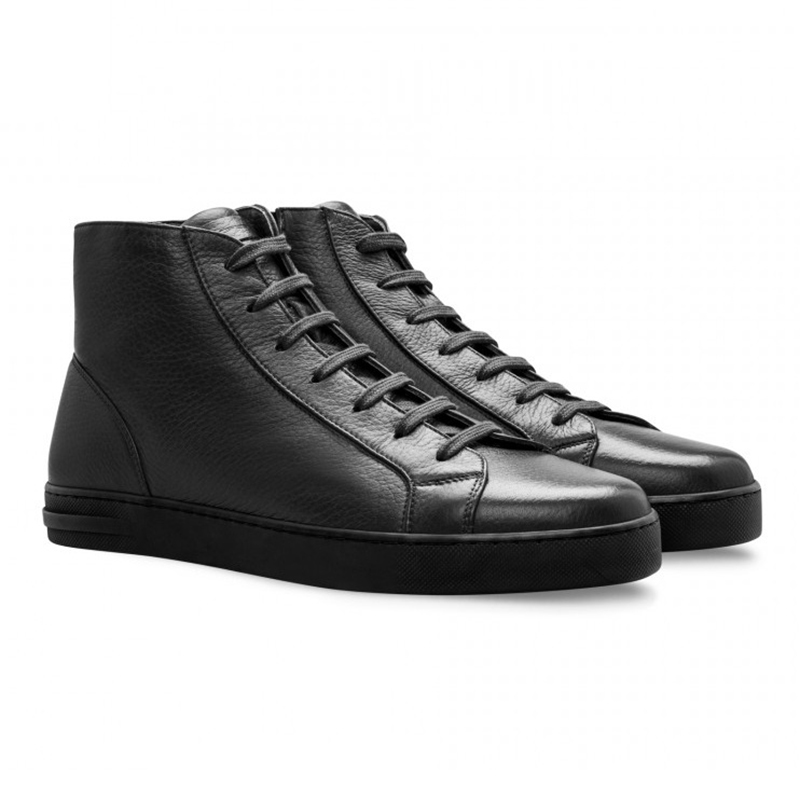 Moreschi 043182A Deersckin Sneakers Black Image