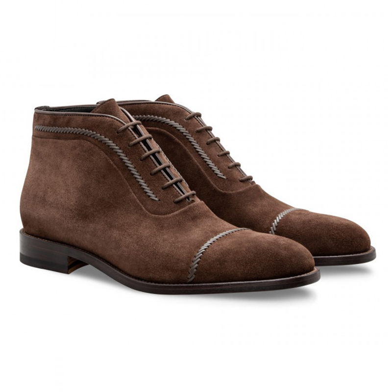 Moreschi 043187A Suede Ankle Boots Dark Brown Image