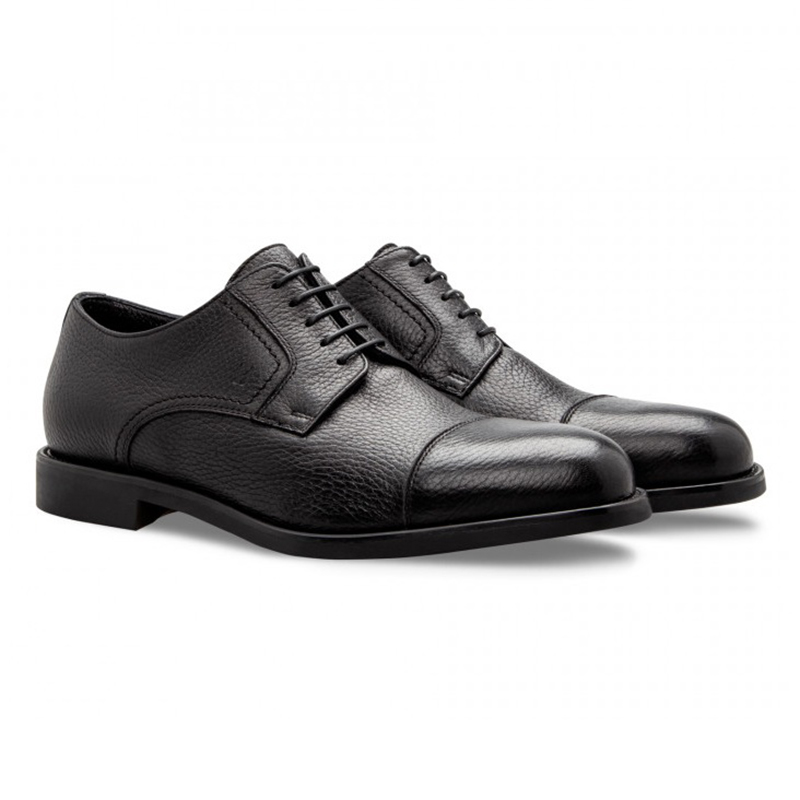 Moreschi 043234 Calfskin Derby Shoes Black Image