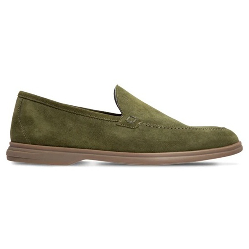 Moreschi 043638-VS Suede Loafer Shoes Dark Green Image
