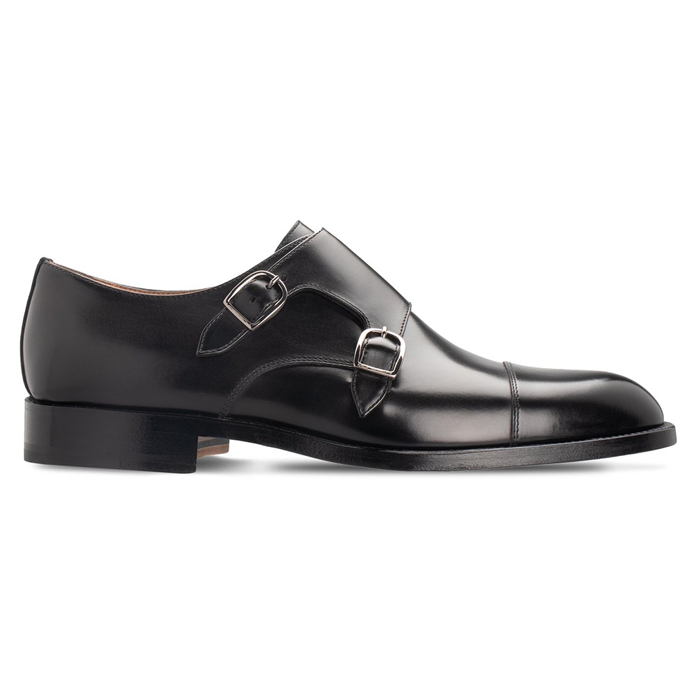 Moreschi 043814A Leather Double Monkstrap Shoes Black Image
