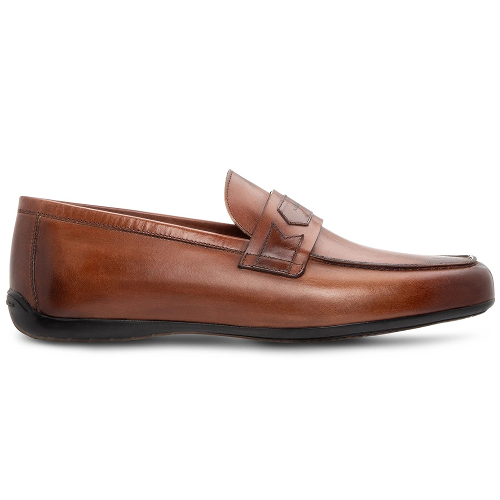 Moreschi 043940I Hand-Aged Leather Loafers Brown Image