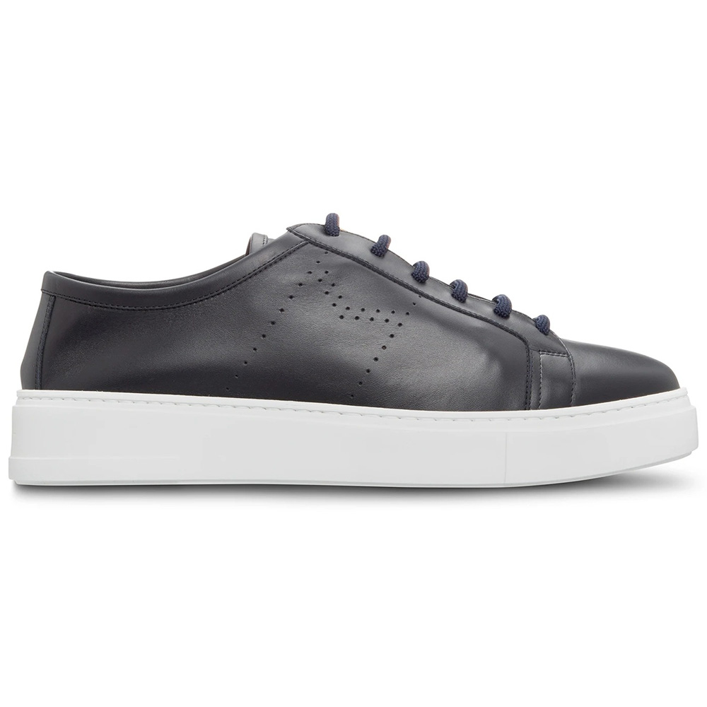 Moreschi 044090 Leather Sneakers Navy Blue Image