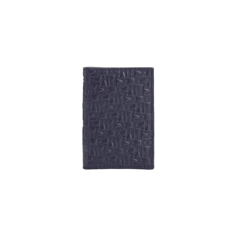 Moreschi 2000001000342 Printed calfskin Leather vertical card holder Dark Blue Image