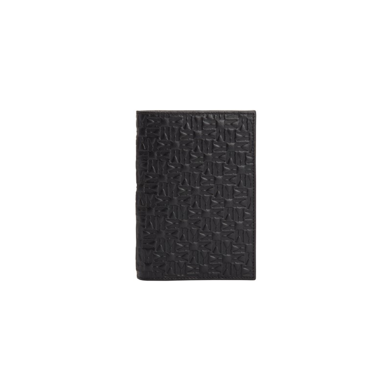 Moreschi 2000001000373 Printed calfskin Leather vertical passport holder Black Image