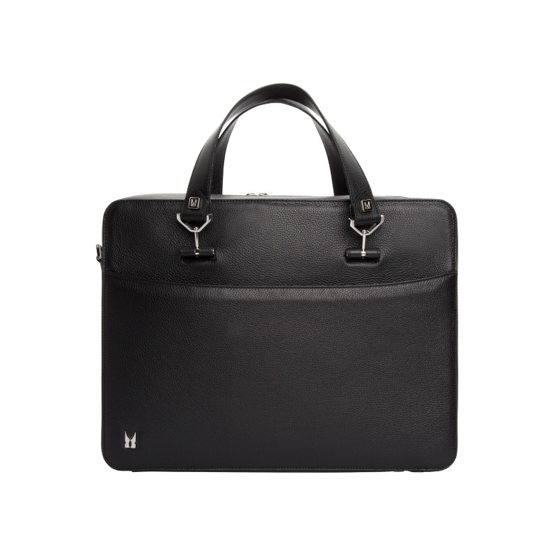 Moreschi 2000001006887 Calfskin Leather briefcase Black Image