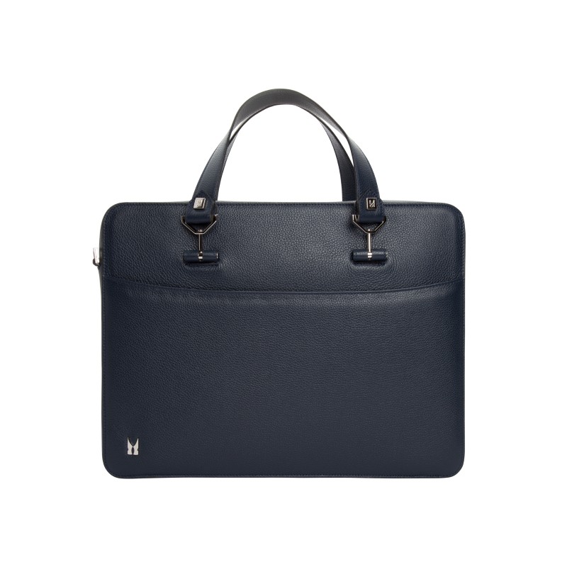 Moreschi 2000001006894 Calfskin Leather briefcase Dark Blue Image