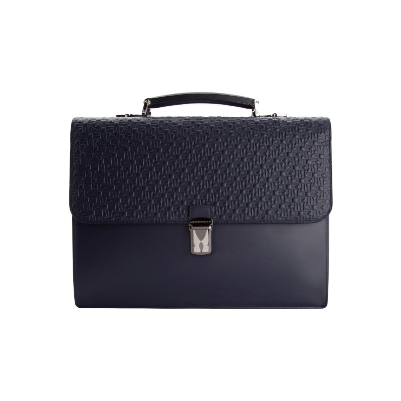 Moreschi 2000001006924 Calfskin Leather business Scarpine briefcase Dark Blue Image