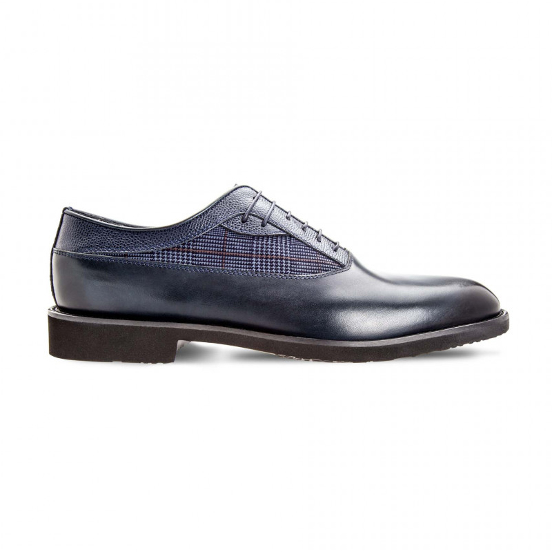 Moreschi 42449 Printed Leather Oxfords Blue (SPECIAL ORDER) Image