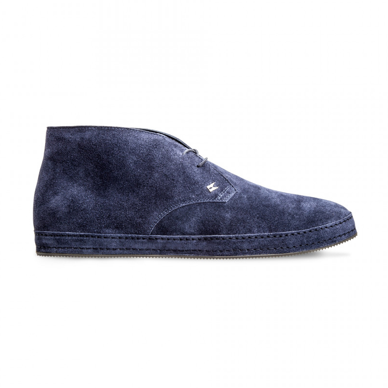 Moreschi 8001101 Suede Leather ankle boots Dark Blue (SPECIAL ORDER) Image