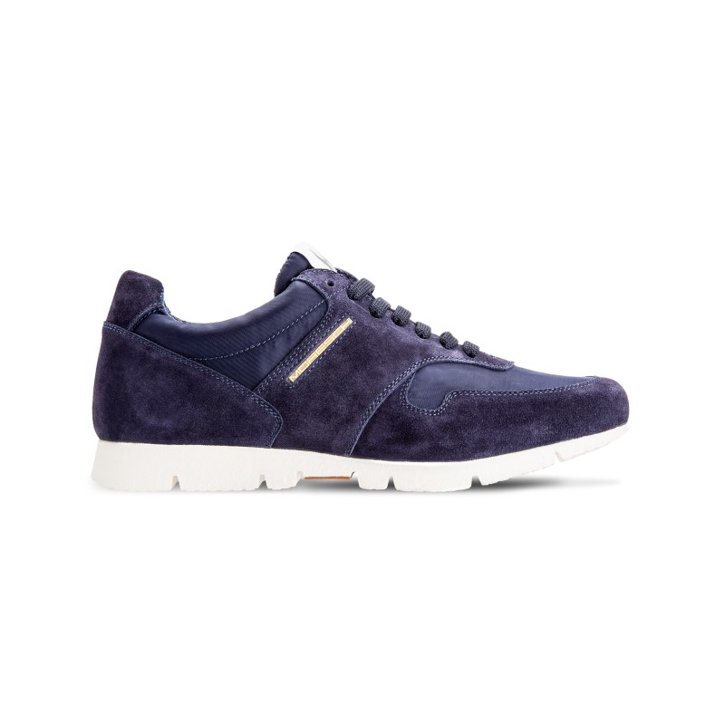 Moreschi IDRA01 Suede Leather and hi-tech fabric trainers Dark Blue (SPECIAL ORDER) Image