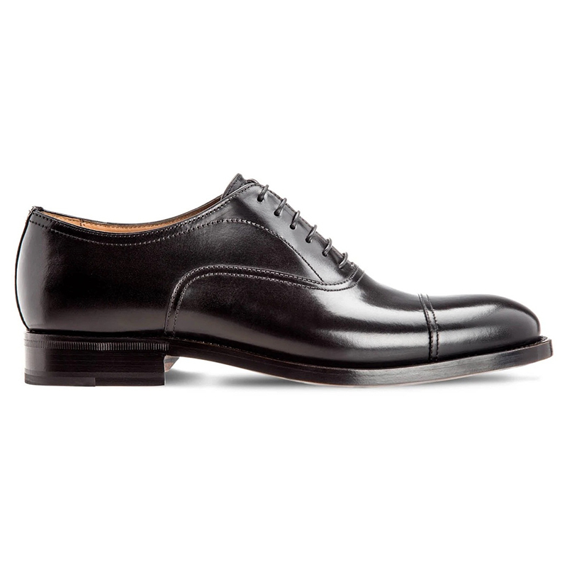 Moreschi Cardiff Goodyear Welted Cap Toe Oxfords Black Image
