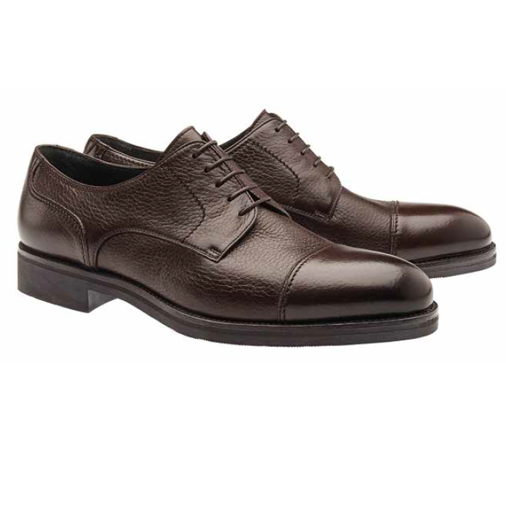 Moreschi Detroit Deerskin Cap Toe Shoes Brown Image