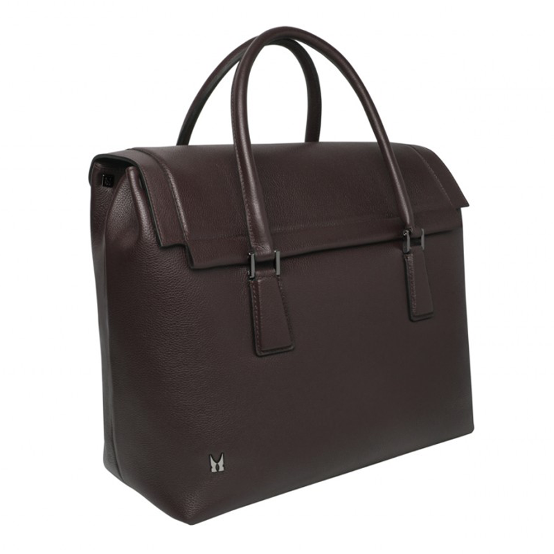 Moreschi Leather Travel Bag Brown Image