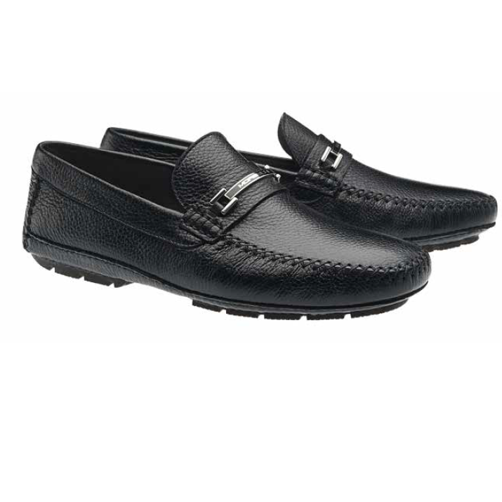 Moreschi Nassau Deerskin Driving Loafers Black (Special Order) Image