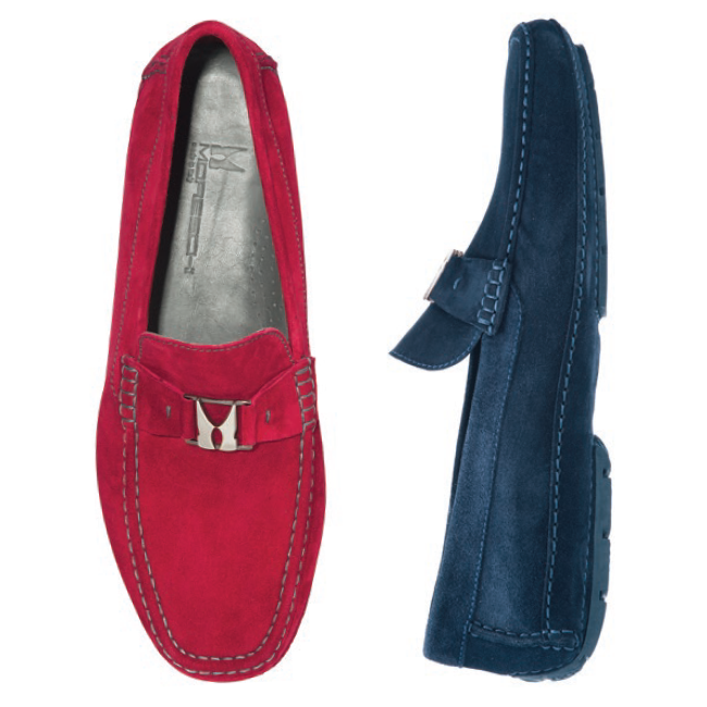 Moreschi Suede Driving Loafers Navy Image