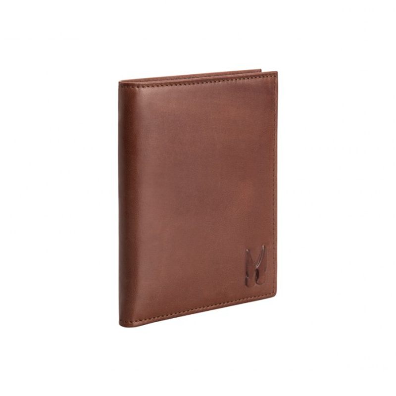 Moreschi Leather Vertical Wallet Light Brown Image