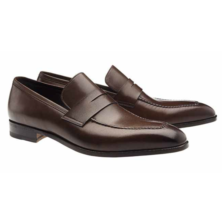 Moreschi Vancouver Apron Toe Penny Loafers Brown Image