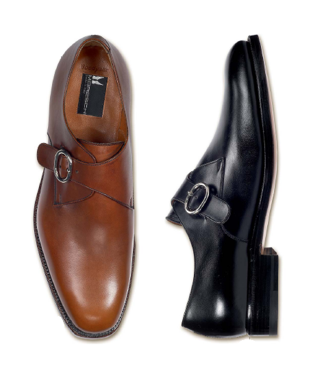 Moreschi Bristol Calfskin Monk Strap Shoes Image