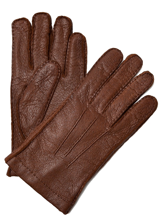Moreschi Vail Genuine Peccary & Cashmere Gloves Tan Image