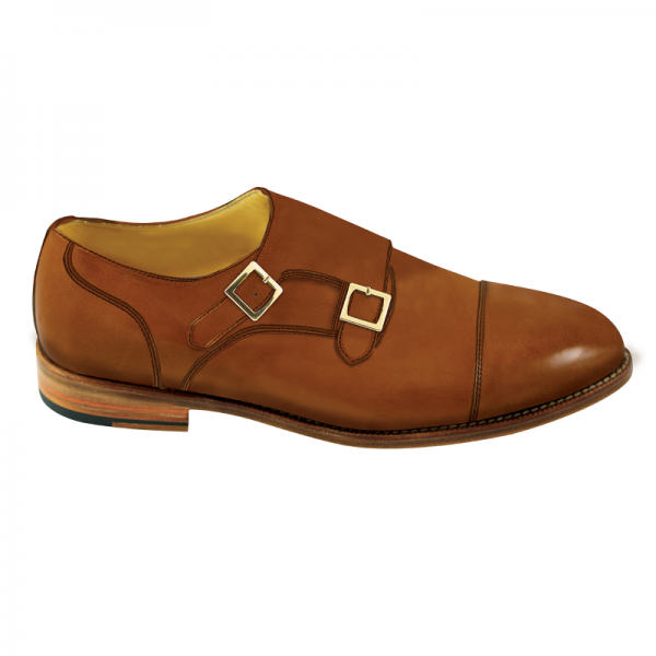 Nettleton Sarasota Double Monk Strap Goodyear Welted Shoes Whiskey Image