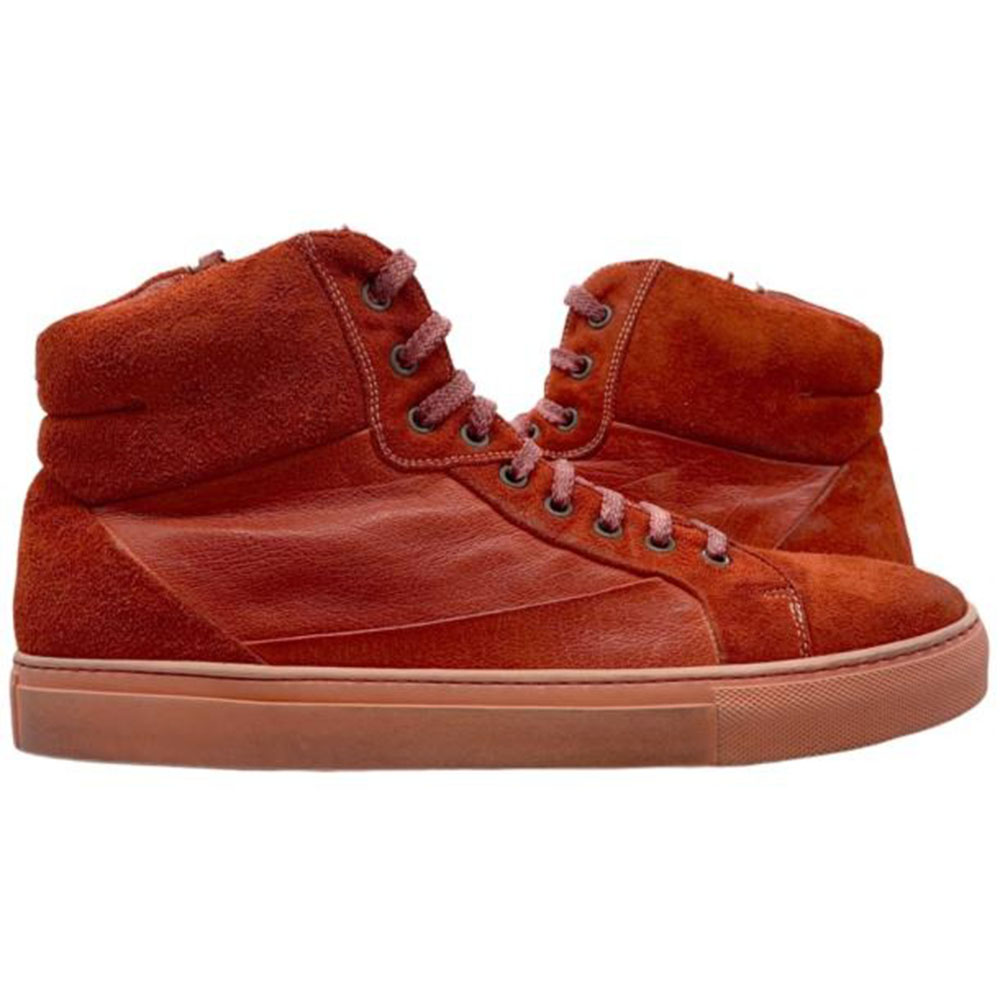 Paolo Shoes Carlo High Top Sneakers Red Image