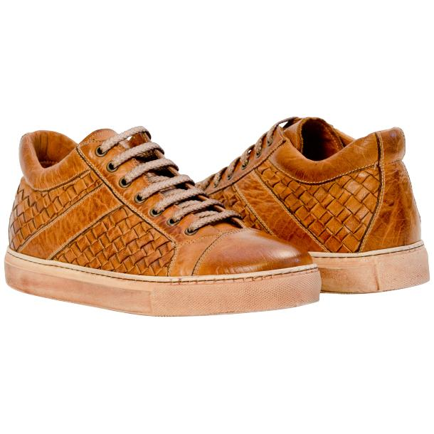 Paolo Shoes Carlo Woven Sneakers Brick Image
