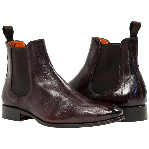 Paolo Shoes Dwayne Eel Chelsea Boots Dark Brown Image