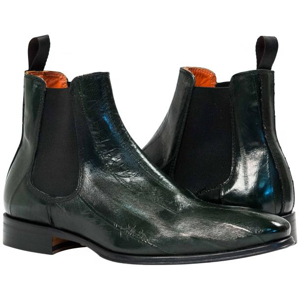 Paolo Shoes Dwayne Eel Chelsea Boots Green Image