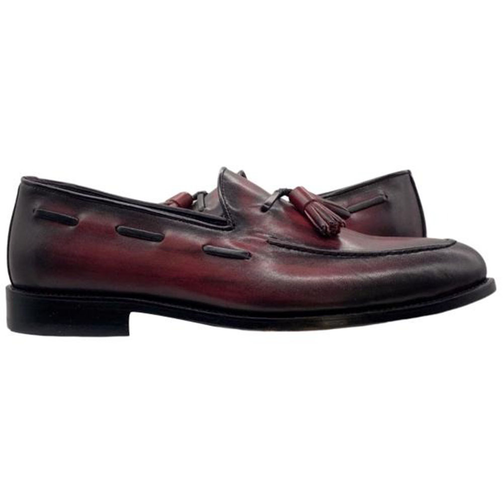 Paolo Shoes Giovanni Tassel Loafers Burgundy Image