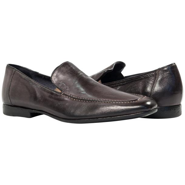 Paolo Shoes Les Nappa Loafers Dark Gray Image