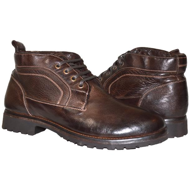 Paolo Shoes Luke Nappa Leather Chukka Boots Brown Image