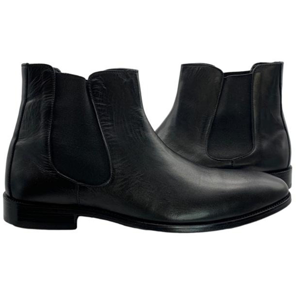 Paolo Shoes Marco Leather Chelsea Boots Black Image