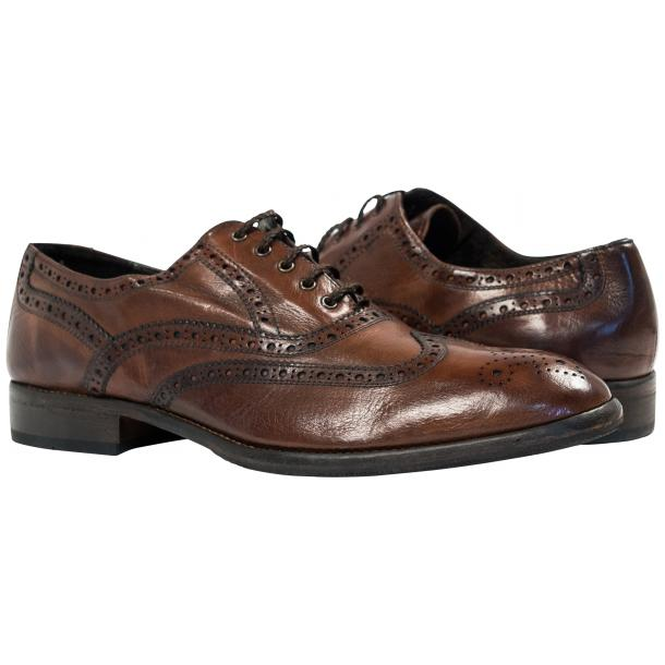 Paolo Shoes Alfredo Wingtip Brogues Moor Brown Image