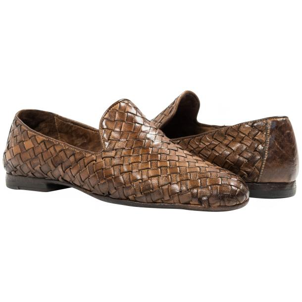Paolo Shoes Scott Woven Loafers Moor Image