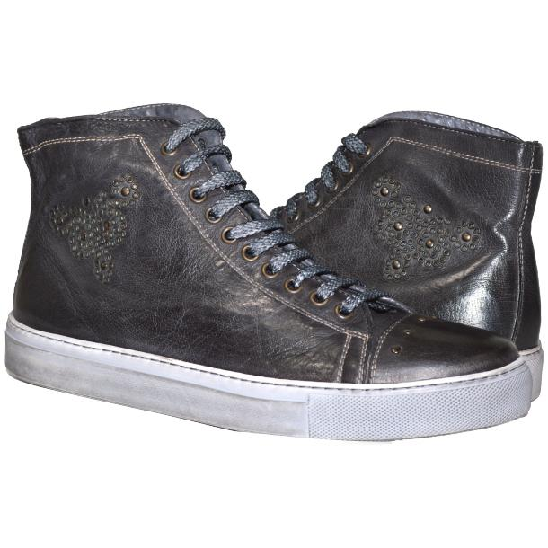 Paolo Shoes Sierra High Top Sneakers Stone Image