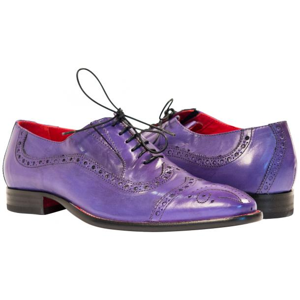 Paolo Shoes Tim Wingtip Brogues Purple Image