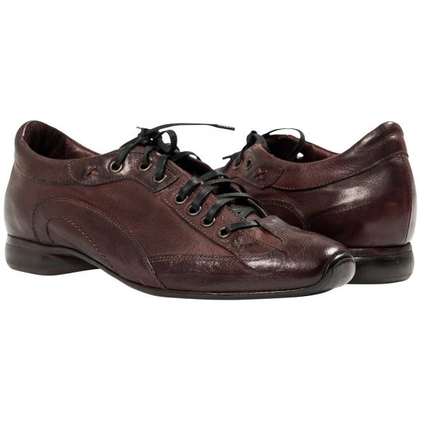 Paolo Shoes Radley Nappa Leather Sole Sneakers Oxblood Image